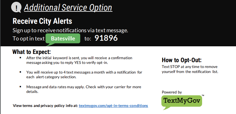 Info Graphic for City Text Alerts